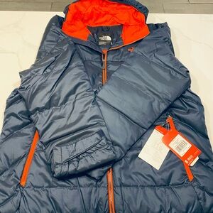 The North Face Dark Blue and Bright Orange Jacket